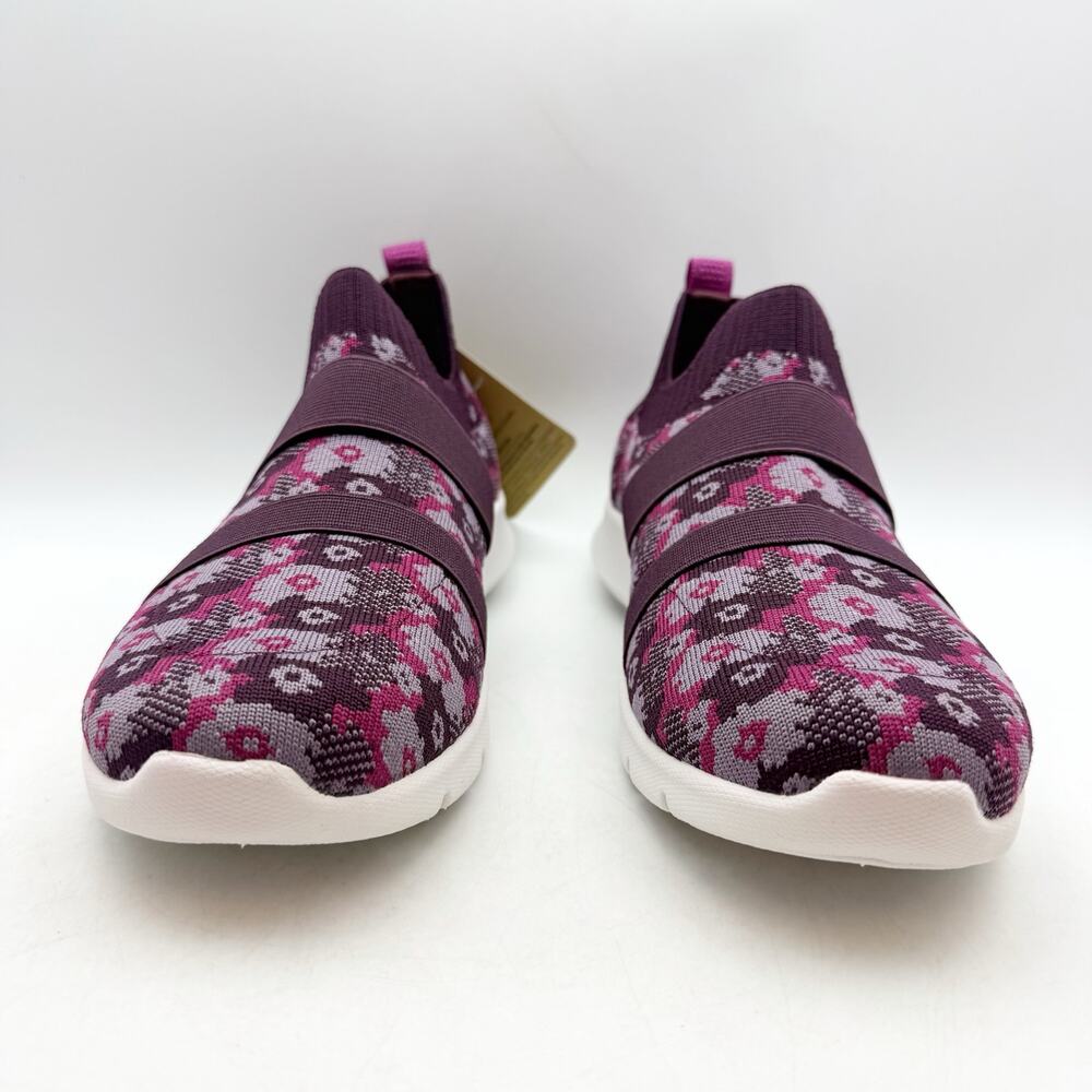 Spenco Womens Karma Stretch Sneakers US 9 M EU 39.5 Fuchsia Floral Purple NIB - Picture 6 of 12